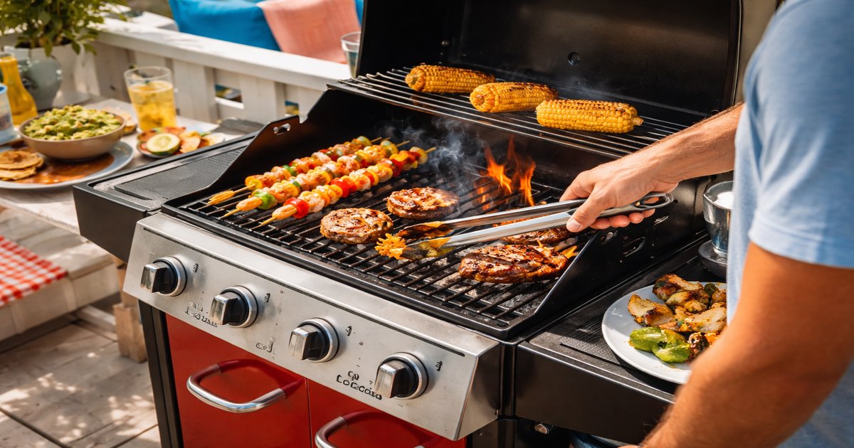 char broil gas2coal in use