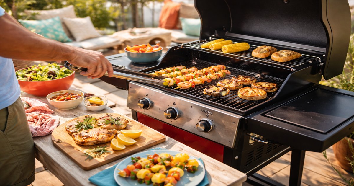char broil gas2coal in use