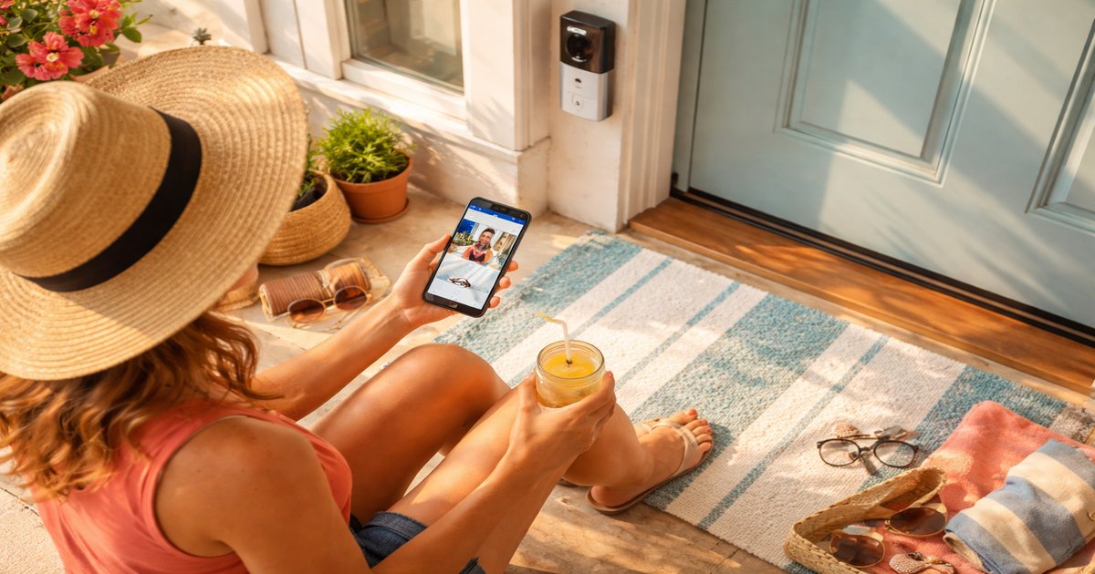 ring doorbell in use