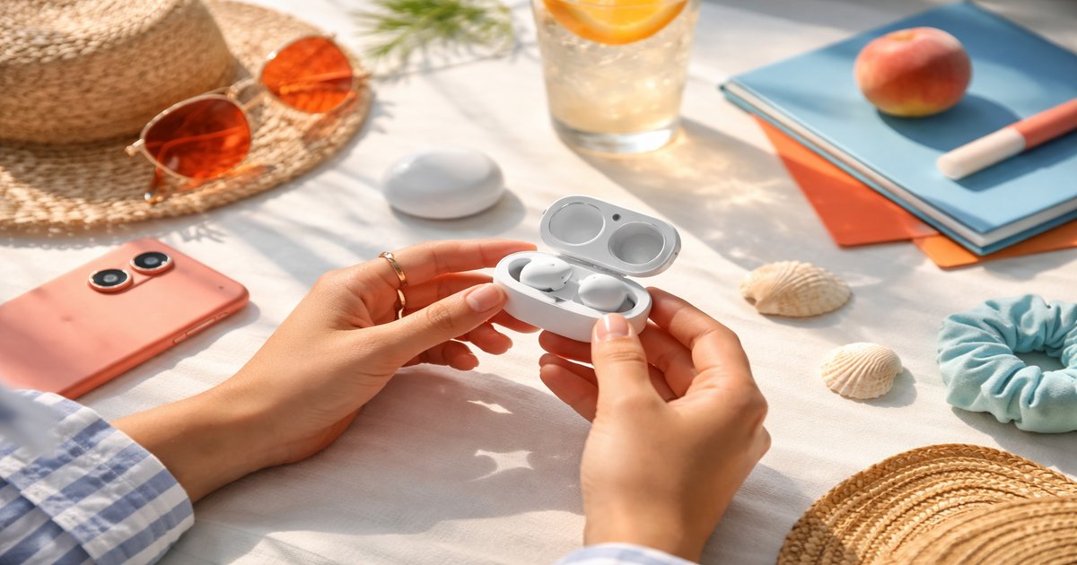 galaxy buds fe in use