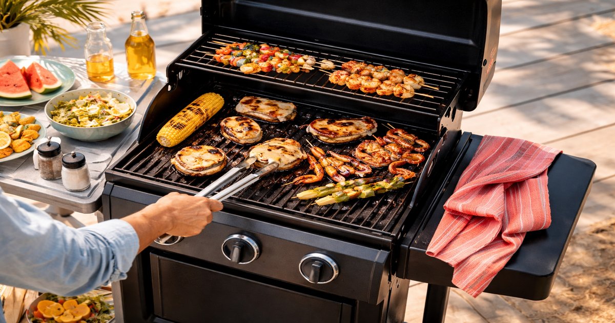char griller in use